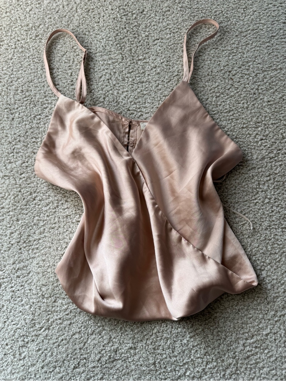 Cotton Candy Satin Rose Pink Spaghetti Strap Cami